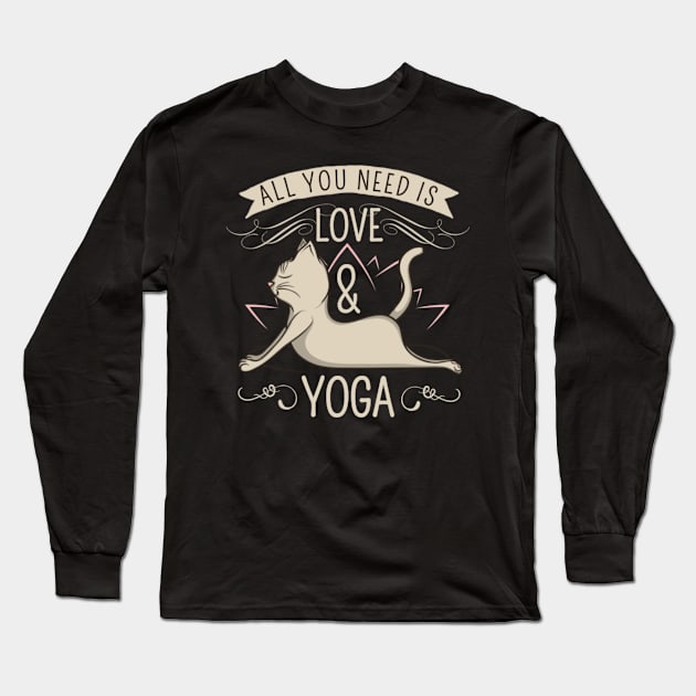 All you need is Yoga and Love Long Sleeve T-Shirt by NotUrOrdinaryDesign